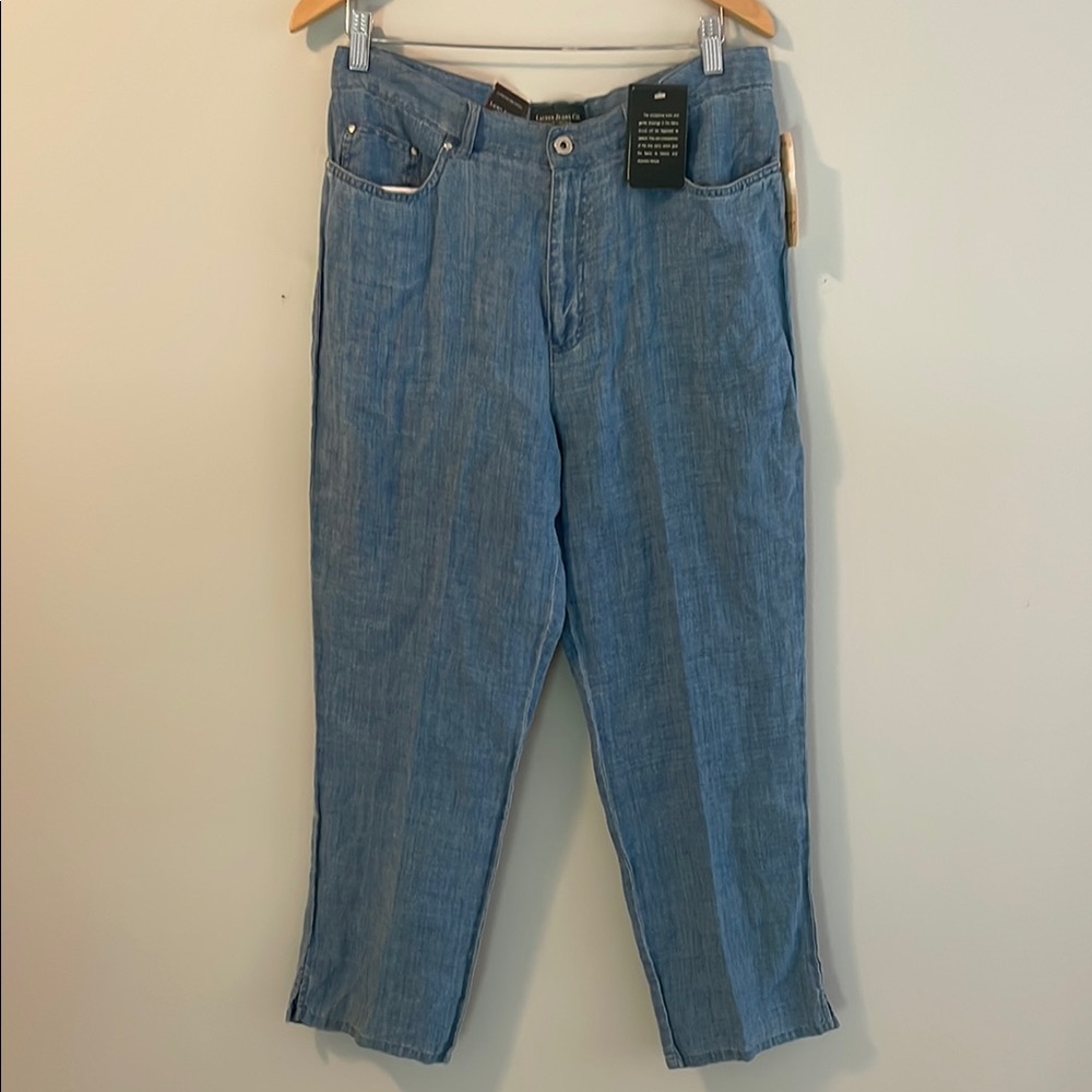 NWT Lauren Jeans co Ralph Lauren 100%Linen. size:12